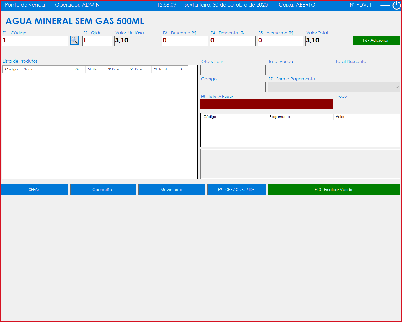 Exit Code PDV - NFC-e SAT CF-e
