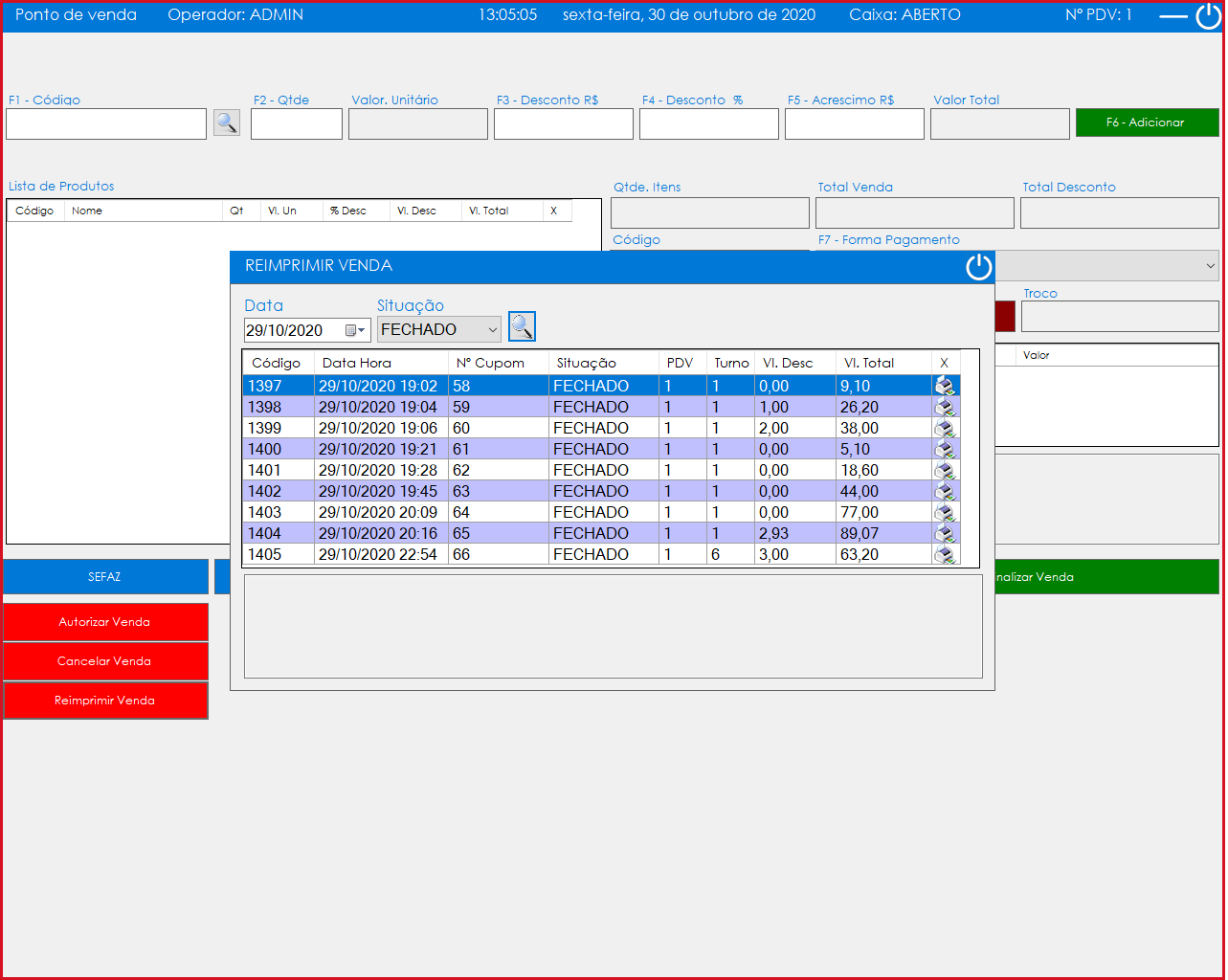 Exit Code PDV - NFC-e SAT CF-e